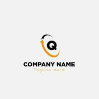 Abstract Q letter modern initial lettermarks logo design vector