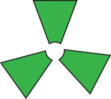 Green propeller icon on white background. vector