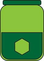 Illustration of green container in flat style. vector