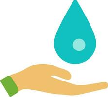 Flat icon of Water conservation. vector