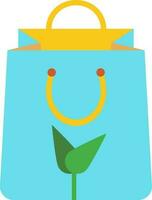 Isolated shopping bag in flat style. vector