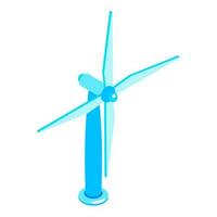 3D isometric of windmill icon. vector