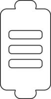 Thin line icon of Power saving or Battery. vector