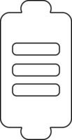 Thin line icon of Power saving or Battery. vector