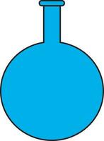 Blue pot icon for laboratory in illustration. vector