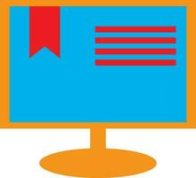 Illustration of award certificate on screen. vector