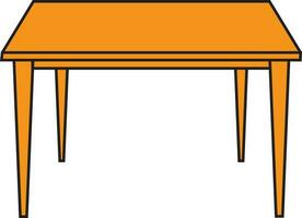 Table icon in orange color for education. vector