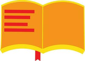 Illustration of color open book icon for education concept. vector