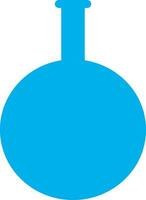 Blue pot icon for laboratory in illustration. vector