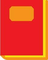 Red cover of study book icon in isolated. vector