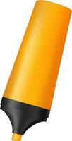 Glossy orange marker pen. vector