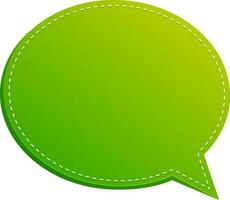 Blank green chat bubble. vector