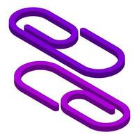 3D illustration of paper clip icon. vector