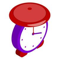 Alarm clock icon in 3d style. vector