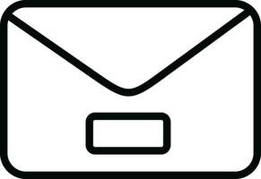 Line art Mail or Envelope icon in flat style. vector