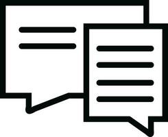 Speech Bubbles or Comments icon in line art. vector