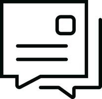 Speech Bubbles or Comments icon in black line art. vector