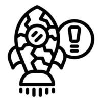 Rocket creativity icon outline vector. Work laptop vector