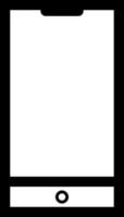 Line art illustration of smartphone icon. vector
