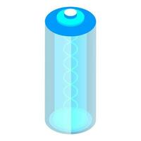Battery cell icon in 3d style. vector