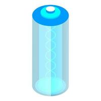 Battery cell icon in 3d style. vector