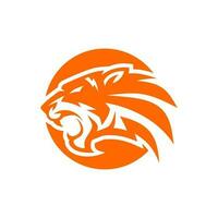 Tigre cabeza silueta icono logo diseño vector ilustración