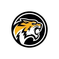 Tiger angry mascot logo esport design vector illustration
