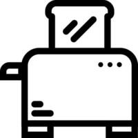 Toaster icon or symbol in line art. vector