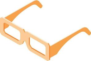 Isometric eyeglass icon or symbol. vector