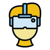 Trendy virtual reality icon vector flat