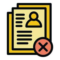 Blacklist documents icon vector flat