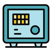 Safe box money icon vector flat