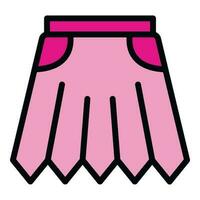 Haberdashery skirt icon vector flat