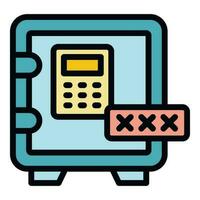 Deposit room private safe icon vector flat