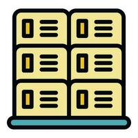 Deposit room box icon vector flat