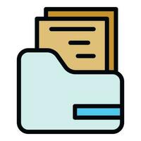 Smart office folder icon vector flat