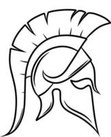 espartano casco logo, griego guerrero, gladiador vector