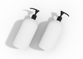 Shampoo and lotion bottle mockup png