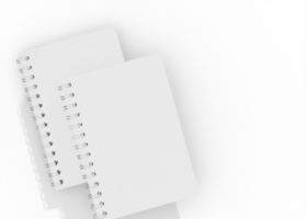 White Notebook mockup png