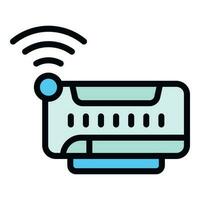 Wifi router icon vector flat