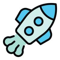 Launch rocket icon vector flat