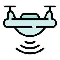 Drone remote control icon vector flat