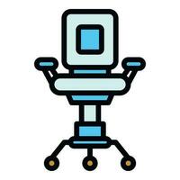 Smart office chair icon vector flat