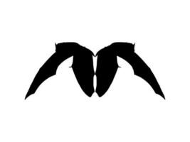 Silhouette of the Pair of Flying Fox or Bat for Art Illustration, Icon, Symbol, Pictogram, Logo, Website, or Graphic Design Element. Vector Illustration
