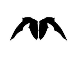 Silhouette of the Pair of Flying Fox or Bat for Art Illustration, Icon, Symbol, Pictogram, Logo, Website, or Graphic Design Element. Vector Illustration