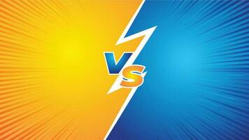 Versus VS background. Fight wallpaper. Comic, pop art style illustration For sports competition, battle, match, game. yellow vs blue pop art background comic style retro style vector