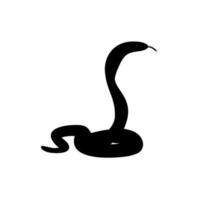 Silhouette of the Cobra Snake for Logo, Pictogram, Art Illustration, Apps, Website or Graphic Design Element. Vector Illustration