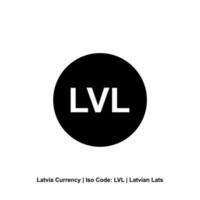 Letonia moneda símbolo, letón lats icono, lvl signo. vector ilustración