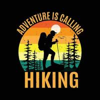 outdoor hiking vector and text design