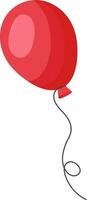 Isolated balloon in red color. vector